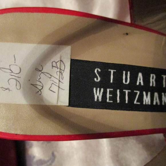 STUART WEITZMAN RED PATENT LEATHER SLING. (NWT) - Picture 6 of 15